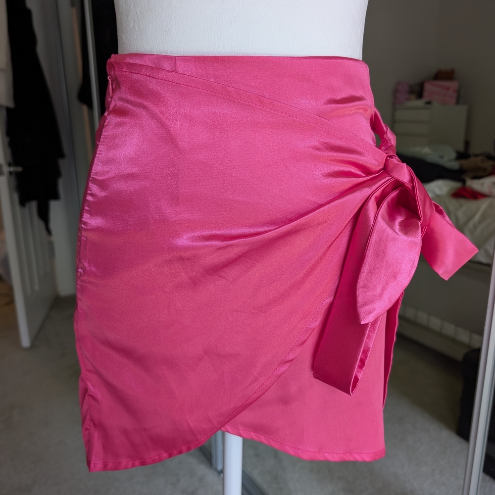 Elegant Pink Wrap Skirt
